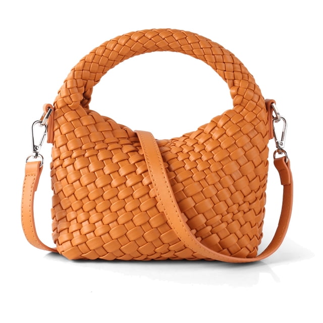Bolso tejido para mujer, bolso bandolera pequeño con correa de hombro desmontable, bolso con asa superior para niñas