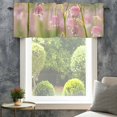 thumbnail image 4 of Spring Pink Lily Valances for Windows Pastoral Dewdrop Flowers Rod Pocket Curtain Valance Window Treatment Short Curtains for Kitchen Living Room, 54"x18", 4 of 9