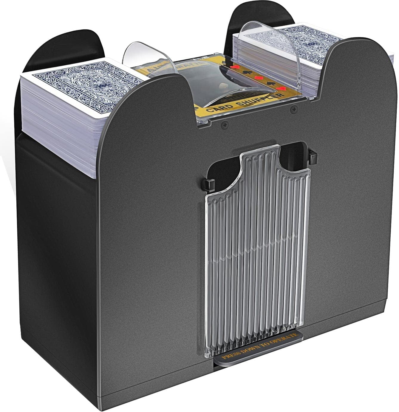 Automatic Card Shuffler 6 Deck Battery-Operated Electric Shuffler 