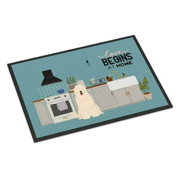 Carolines Treasures CK7728JMAT 24 x 36 in. South Russian Sheepdog Kitchen Scene Indoor or Outdoor Mat