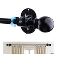 thumbnail image 2 of Curtain Rods No Drilling for Windows Set 30 to 112 Inch, 3/4 Inch Diameter Renter Friendly Drapery Rod with Adhesive Brackets Without Drilling, Adjustable Telescoping Design From 30 to 124 Inches, 2 of 13