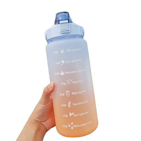 

Outdoor Sports Kettle With Straw 2000ML Portable Large Capacity Water Bottle Gradient For Fitness Running Hiking Travel