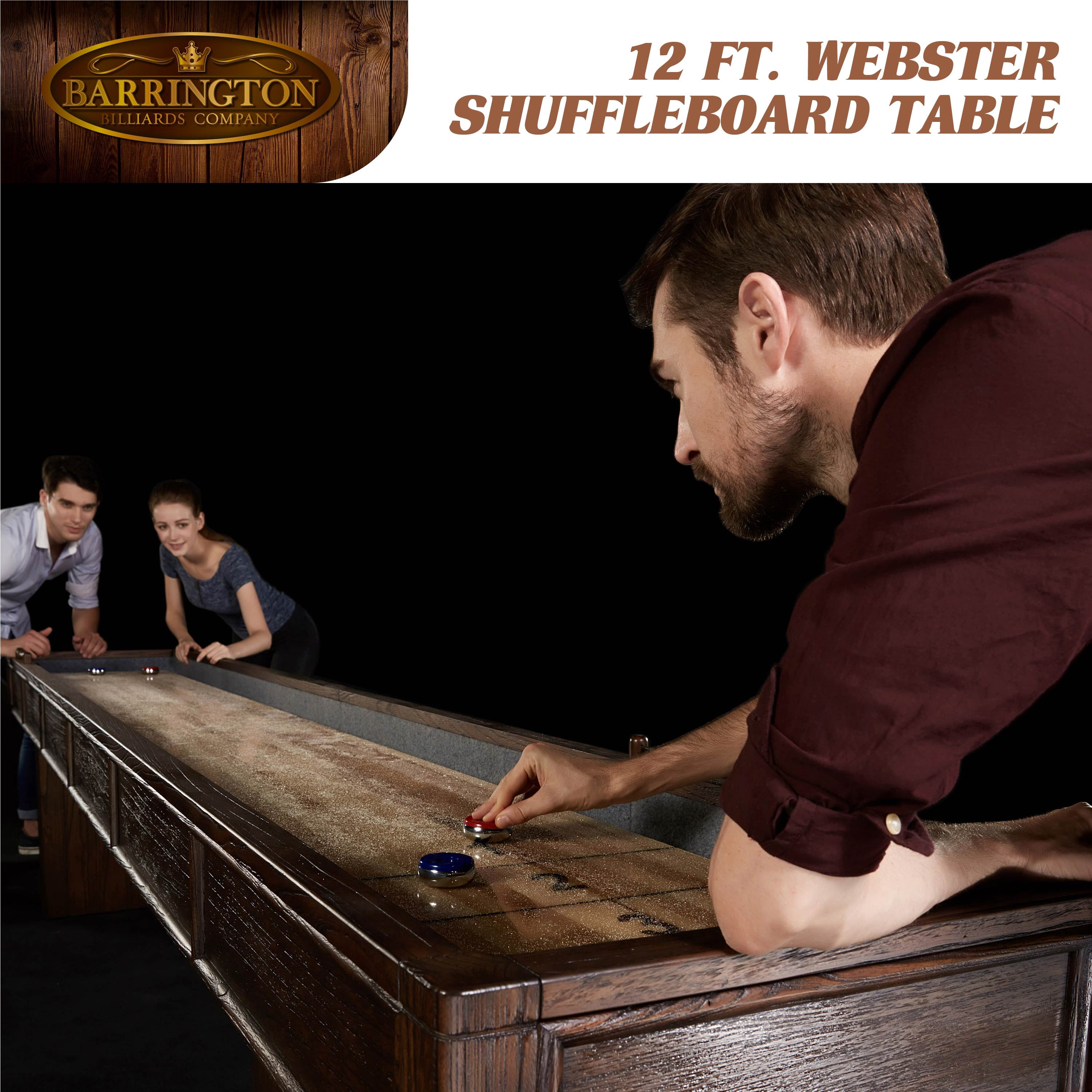 Barrington Webster Collection 12' Shuffleboard Table, Brown/Tan