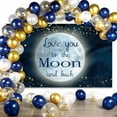 thumbnail image 4 of Baby Shower Backdrop Love You to The Moon and Back Photography Background Golden Star Bday Baby Shower Party Decorations Banner Supplies Photo Booth Props, 4 of 5