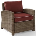 thumbnail image 1 of Pemberly Row Chaise de Patio en Osier Brun et Sangria, 1 of 7