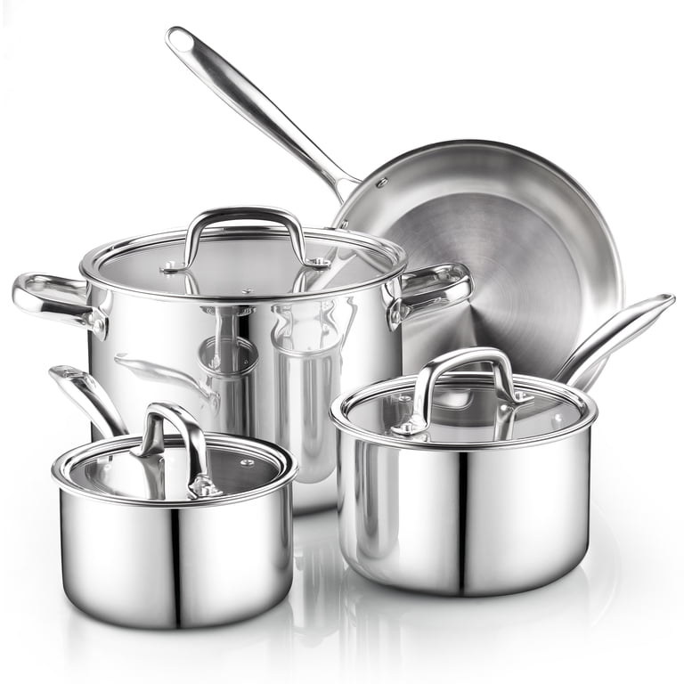 Cook N Home 7-Piece Stainless Steel Cookware Set photo 1
