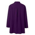 thumbnail image 5 of Top informal de mujer con cuello en V y manga tres cuartos - Corte holgado, primavera/otoño, para combinar con vaqueros, lavable a máquina, 5 of 5