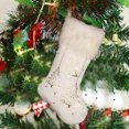 thumbnail image 2 of JeashCHAT Christmas Stockings White Super Soft Plush Christmas Stockings Large Hanging Stockings Ornaments Candy Bag Gift Bag Stockings for Family Christmas Tree Decorations, 2 of 8