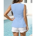 thumbnail image 6 of BTFBM Womens Summer Tops Business Casual Outfits Crew Neck Sleeveless Shirts Slim Fit Peplum Tank Top, 6 of 9