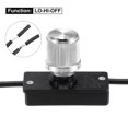 thumbnail image 4 of Uxcell 3A 250V 6A 125V Rotary Style Low-High-Off Switch Black 2 Pack, 4 of 5