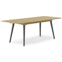 Simpli Home Beachside Solid Acacia Wood Outdoor Extendable Dining Table In Light Teak