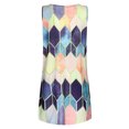 thumbnail image 5 of IROINNID Shift Dress For Women Sleeveless Printed Checkered Loose Casual Dress Vest Dress V-Neck Knee-Length Dress, 5 of 8