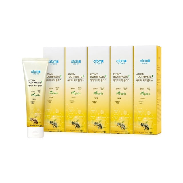 Pasta de dientes Atomy Propolis 200 g x 5 tubos en total 1 kg