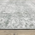 thumbnail image 4 of HomeRoots 510657 4 x 6 ft. Sage Green Gray Ivory & Silver Oriental Printed Stain Resistant Non Skid Rectangle Area Rug, 4 of 8