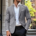 thumbnail image 2 of Mens Blazer Jacket One Button Casual Suit Jackets Slim Fit Stretch Sport Coat for Party Wedding & Business, 2 of 7