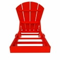 thumbnail image 6 of Laguna Adirondack Poly Reclining Chaise Lounge With Wheels, Red, 6 of 11