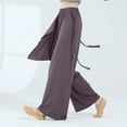 thumbnail image 5 of gbyLJF Womens Casual Pants 2024 Fashion Summer Thin Section Lounge Pants Elastic Waist Loose Comfy Wide Leg Pants A01_Purple L, 5 of 5