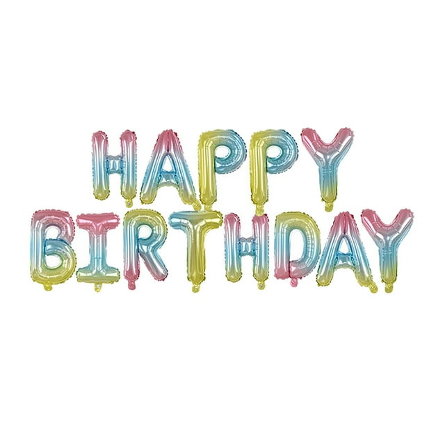 Vaidha Self Inflating Happy Birthday Balloons Banner Bunting 16 inch Letters Foil