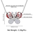 thumbnail image 6 of Ydou Butterfly Necklace for Women,925 Sterling Silver January Birthstone Necklace Garnet Red Necklace Valentines Mother's Day Gift for Wife Mom, 6 of 10