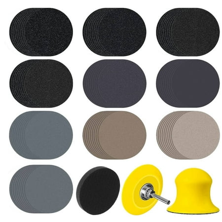 

100PCS 80-7000 Grits 2 Inch Wet/Dry Sander Pad with 1/4 Inch Shank