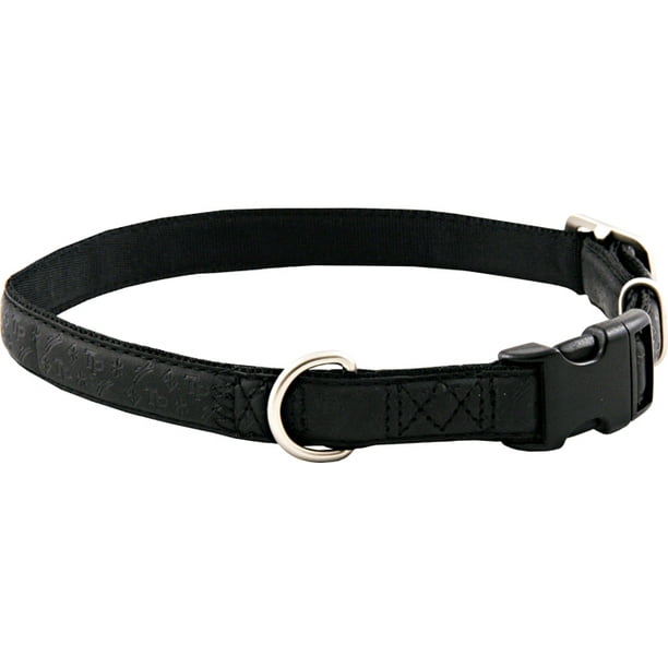 Black Faux Leather Dog Collar Closeout