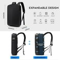 thumbnail image 2 of BANGE Anti-Theft Backpack Hard Shell Expandable Grey 15.6 Inch Laptop Bag, 2 of 8