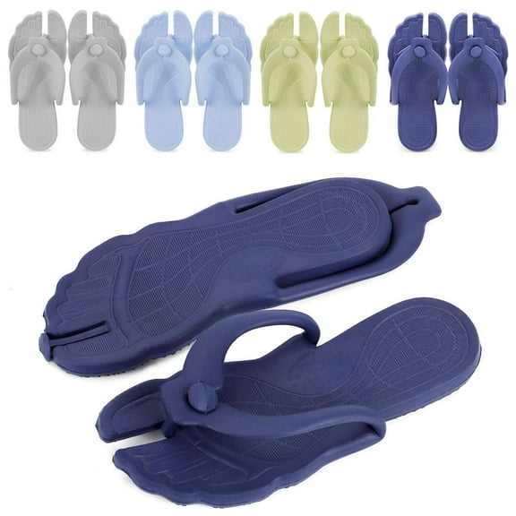 Spencer Women's Flip Flops Thong Sandals Mens Detachable Folding Slippers Non-slip Slides Shower Shoes for Home Travel Beach Pool and Bathroom