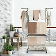 thumbnail image 4 of Gymax 3-tier Folding Clothes Drying Rack w/ Rotatable Side Wings & Collapsible Shelves, 4 of 10