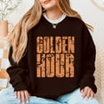 thumbnail image 2 of Golden Hour Block Distressed - Women's Graphic Sweatshirt, 2 of 14