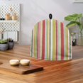 thumbnail image 4 of HELLHERO Red Green Yellow Stripe Teapot Dust Cover Large Teapot Cover Keep Warm Durable Polyester Canvas, 4 of 8