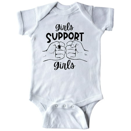 

Inktastic Girls Support Girls Fist Bump Gift Baby Boy or Baby Girl Bodysuit