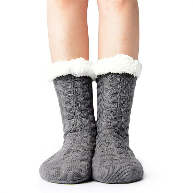 Socks Women Grips Plush Sleep Cozy Socks Sleep Socks Winter Soft