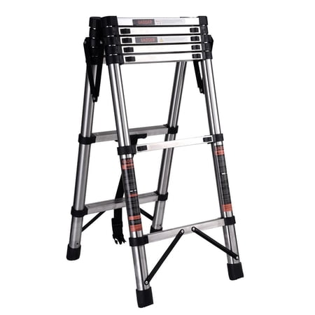 XIANERS Telescoping Ladder 7.5 Ft Aluminum Foldable Ladder 7.5 Ft Aluminum Heavy Duty Non-Slip Multifunctional Extendable Ladder For Household stylish
