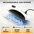 thumbnail image 5 of Electric Can Opener, One-Touch Automatic, Cordless Rechargeable, Hands-Free Kitchen Gadget, Smooth Edge Cutter, 5 of 8