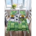 thumbnail image 3 of St. Patrick's Day Rectangle Tablecloth, Spring Lucky Shamrock Cute Puppy Green Plaid Waterproof & StainResistant Tablecloth, Washable Oil-proof Table Cover for Dining/Party/Wedding/Buffet 60x84 In, 3 of 9