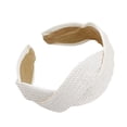 thumbnail image 6 of Natural Straw Woven Headband Wide Elastic Hair Accessory Breathable Unisex Hair Ornament For Outdoor Activity, 6 of 9