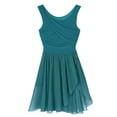 thumbnail image 4 of Sxiwei Women's Modern Lyrical Dance Costume Chiffon Ballet Leotard Dress Flowy Tulle Gymnastic Green 3XL, 4 of 6