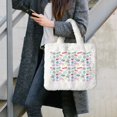 thumbnail image 7 of Gaeub Stamp Set Collection Printed Plush Underarm Bag, Ladies Fluffy Shoulder Bag, Women Y2K Furry Purse ,Furry Tote Bag for Autumn and Winter,Plush Handbag,Crossbody Bag for Women, 7 of 7