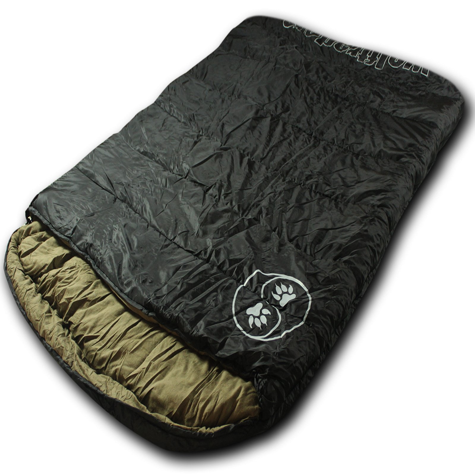 Wolftraders TwoWolves 0 Degree 2-Person Premium Ripstop Sleeping Bag Black/Red 