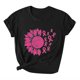 thumbnail image 4 of Puntoco Blusa de manga corta con estampado de moda para mujer, divertida camiseta de cuello redondo, 4 of 4