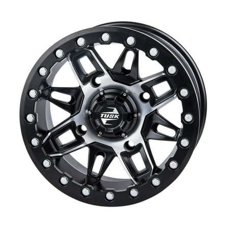4/156 Tusk Wasatch Beadlock Wheel 14x7 5.0 + 2.0 Machined/Black For YAMAHA YXZ1000R 2019-2021