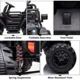 thumbnail image 5 of EastVita 24V Kids Ride on Car with Remote Control Ride on Toys 2 Seats 20" Extra Seat Wide Truck Vehicle with LED Light, Front Storage, Central Control, Horn, Bluetooth USB, 5 of 10