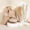 cream-coloured, variant on Wheat Straw Rabbit Shampoo Brush TT Hair Comb V-shaped Hair Comb Massage Shampoo Brush Set 3Pcs