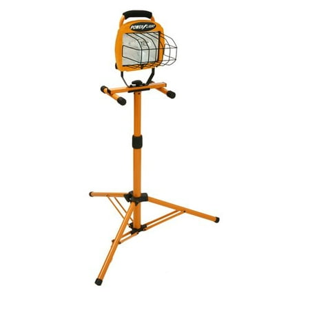 Designers Edge L-10 500W Adjustable Work Light with Telescoping Tripod Stand, (Best Work Light With Stand)