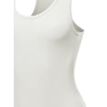 thumbnail image 4 of A2Y Women's Fashion Basic Premium Cotton Racerback Tank Body Suit Bone L, 4 of 5