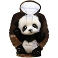 thumbnail image 3 of Sudadera con capucha con gráfico de panda salvaje divertido para hombres Ropa nueva en sudaderas y sudaderas para niños Lindos suéteres con estampado de panda gigante en 3D, 3 of 5