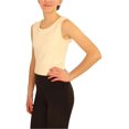 thumbnail image 2 of Elevenparis Womens Cropped Tank Top, Off-White, Small, 2 of 5