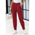 thumbnail image 6 of Womens Summer High Waisted Ankle Length Trouser Slacks With Pockets, 6 of 17