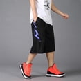 thumbnail image 3 of Pantalones cortos masculinos de baloncesto de secado rápido, pantalones cortos para hombre, bermudas de entrenamiento, moda esencial con estilo coreano, ropa elegante, 3 of 5