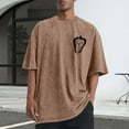 thumbnail image 2 of CYiJun George Cotton T Shirt for Men Summer Crew Neck Short Sleeve Casual Graphic Tees,Sizes S-5XL, 2 of 5